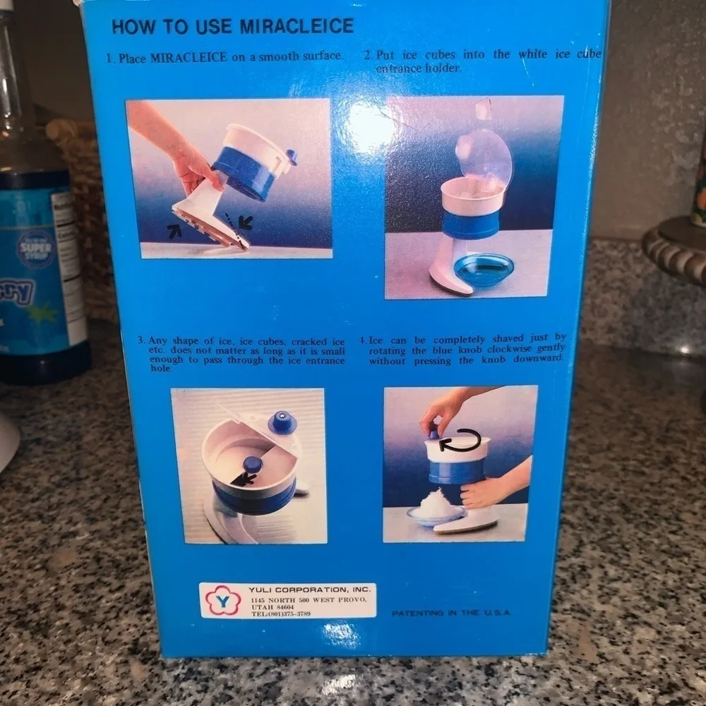 Miracle Ice Snow Cone Ice Shaver Kit NEW Snow Cone Maker ICEES Birthday Party